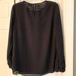 Liz Claiborne  Sheer Long sleeved Blouse size small